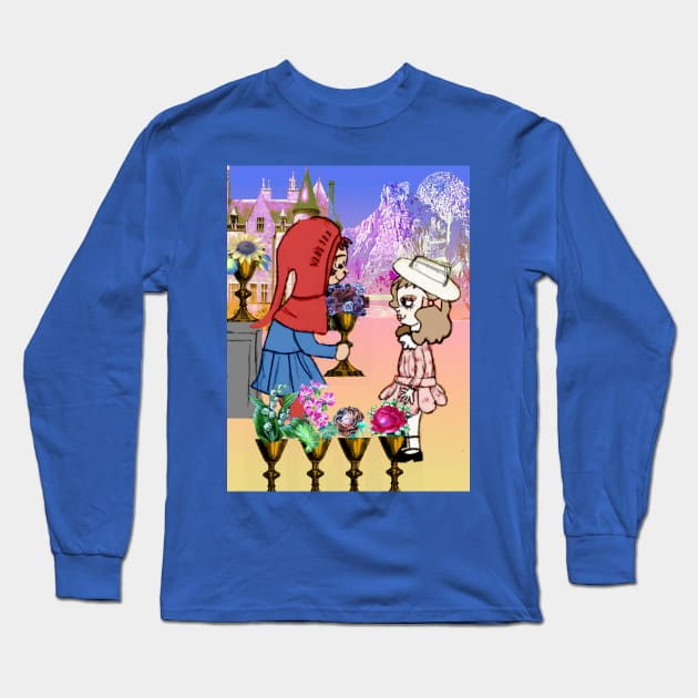 Six of Cups Long Sleeve T-Shirt by HCShannon